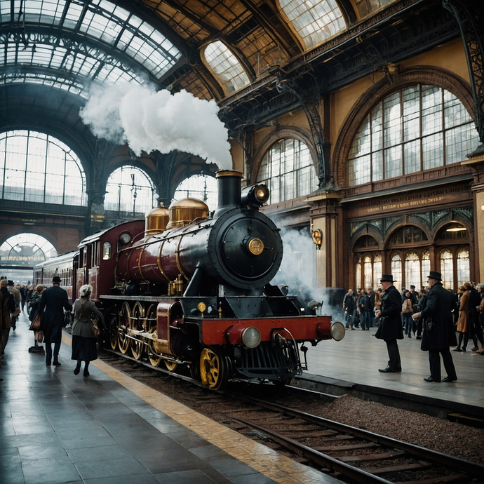 A Moment in Time: Steam Locomotive Arrives at Historic Station