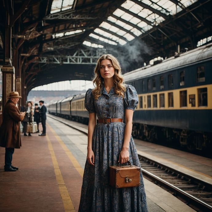 Lost in Time: A Moment of Melancholy on the Platform