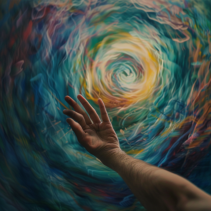 A Hand Reaches into the Dreamy Vortex