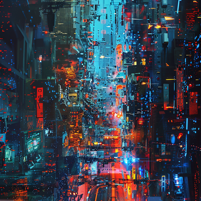 Lost in the Neon Labyrinth: A Cyberpunk City Awakens