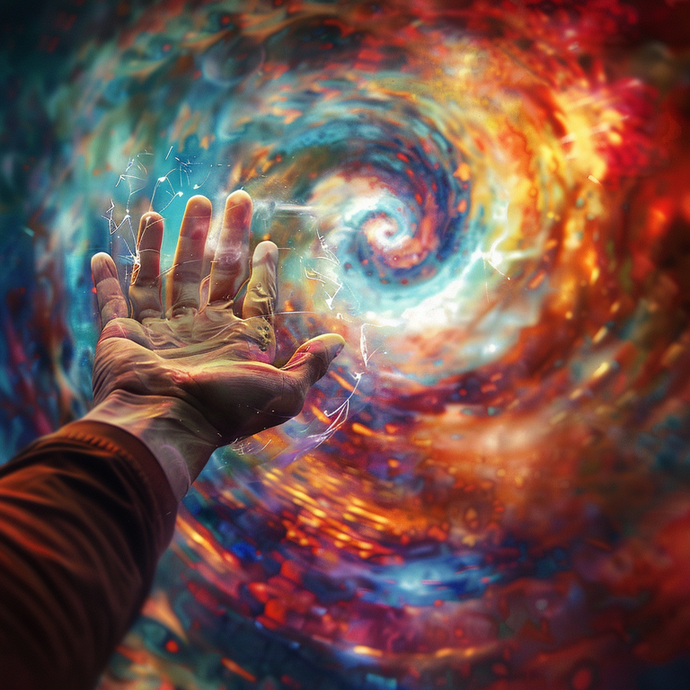 A Hand Reaches for the Cosmic Tapestry