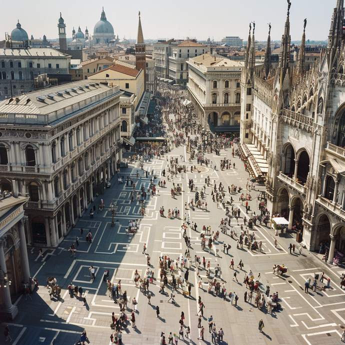 A Bird’s Eye View of Bustling Italian Life