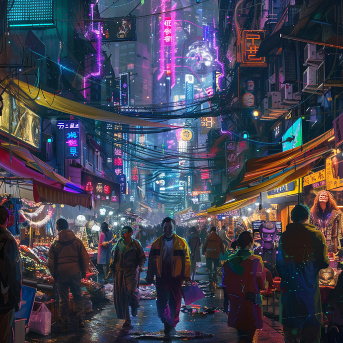 Neon Dreams: A Cyberpunk Cityscape Comes to Life