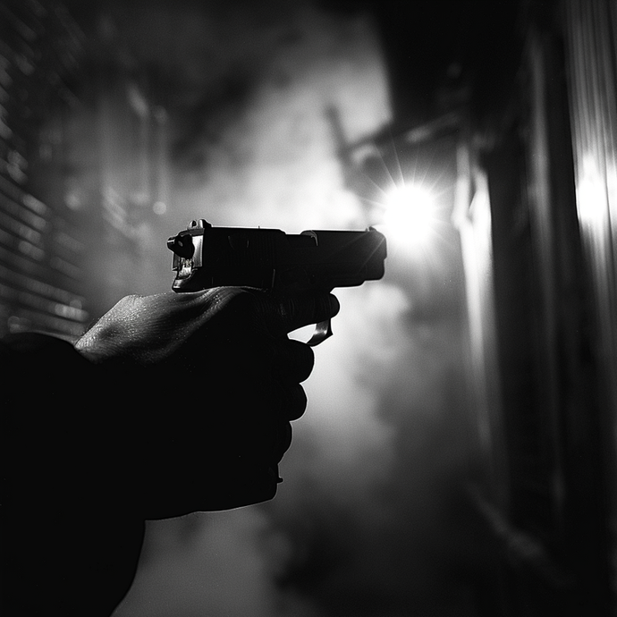 The Gun in the Shadows: A Moment of Suspense