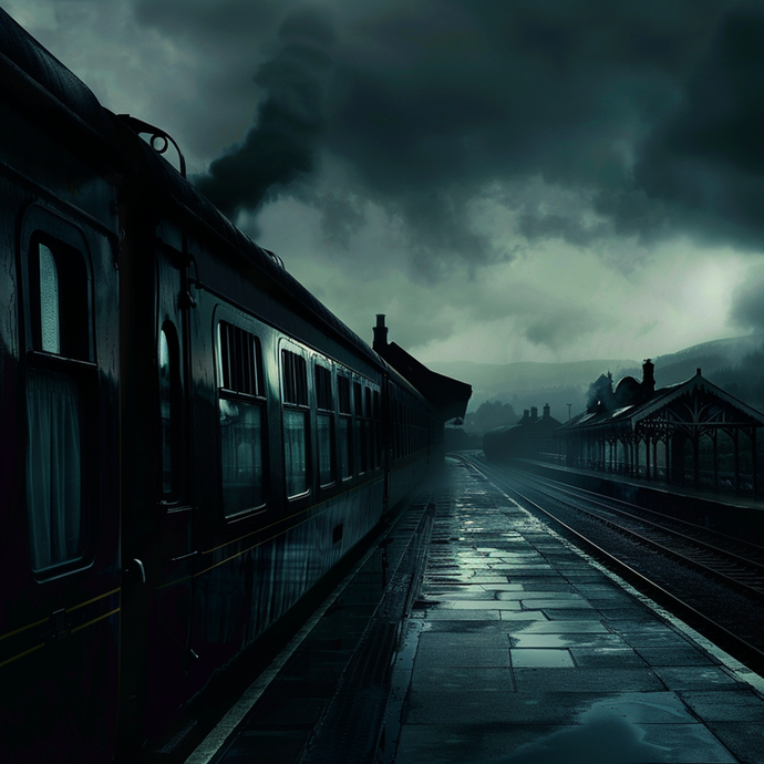 A Train Disappears into the Storm