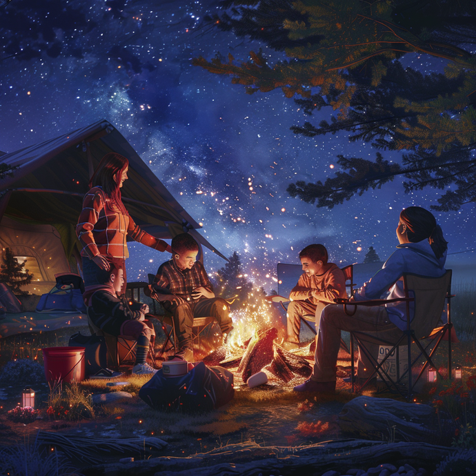 Campfire Night: A Starry Sky and Cozy Vibes