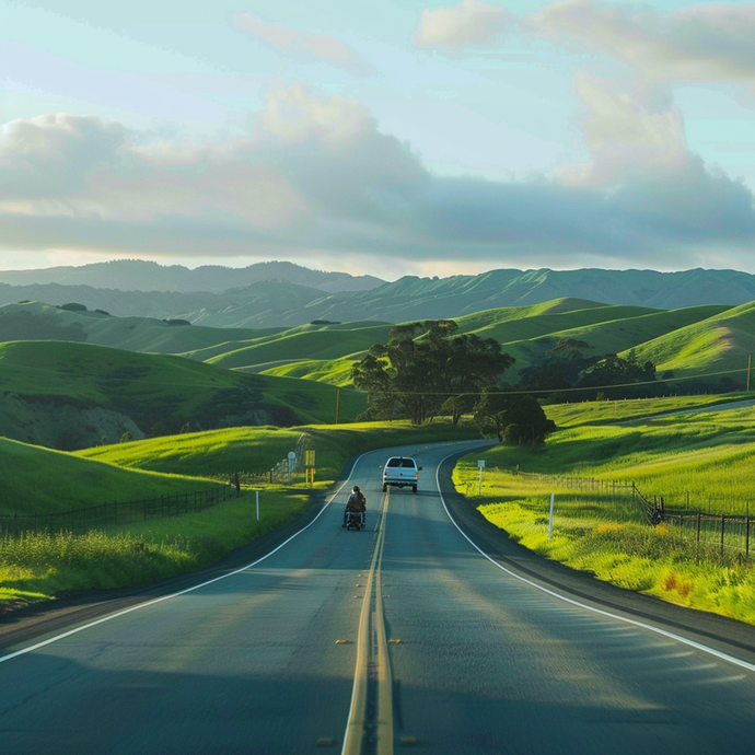 Tranquil Journey on a Scenic Road