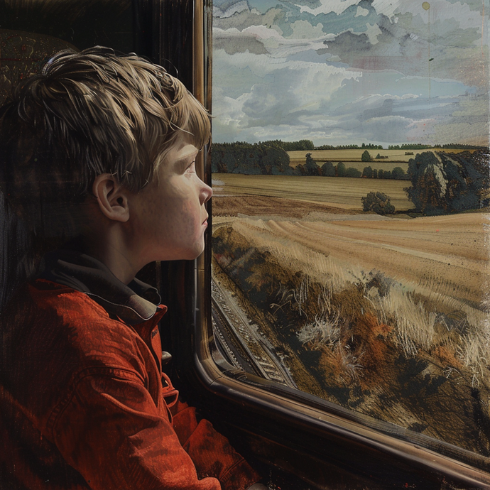 A Moment of Reflection: A Boy’s Journey Through the Window