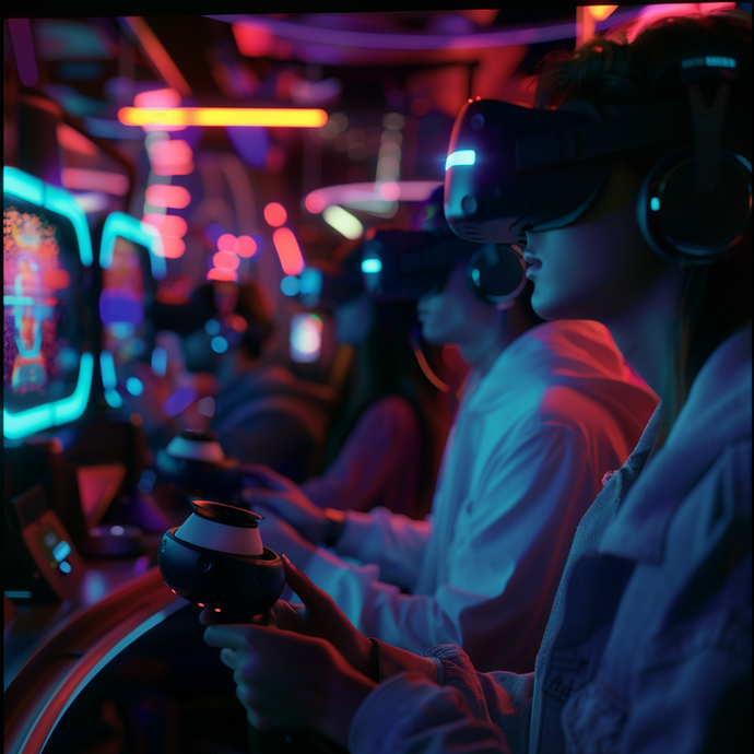 Immersed in Neon: The Thrill of Virtual Reality Gaming