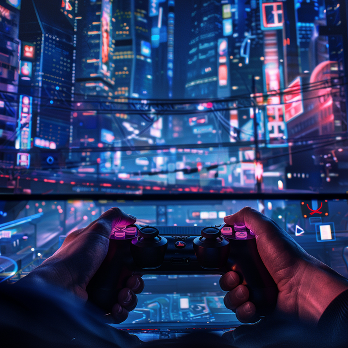 Lost in the Neon Glow: Immersed in a Futuristic Gaming World