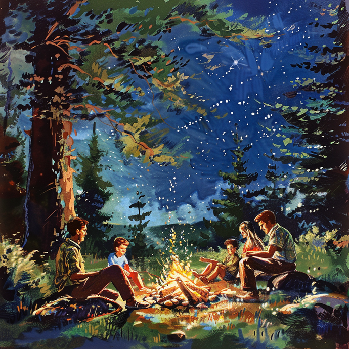 Campfire Night: A Family’s Cozy Escape Under the Stars