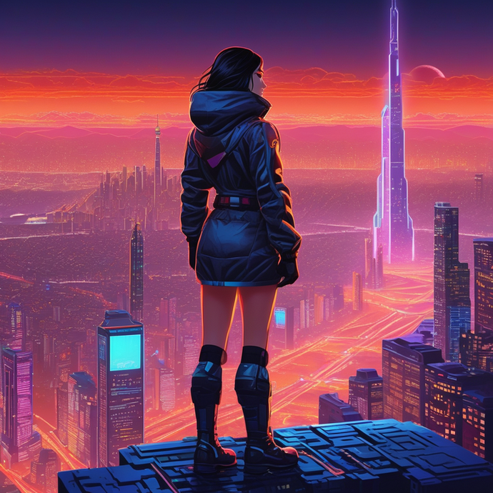 Lost in the Neon Labyrinth: A Cyberpunk Cityscape