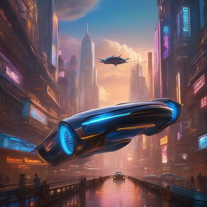 Soaring Through the Neon City