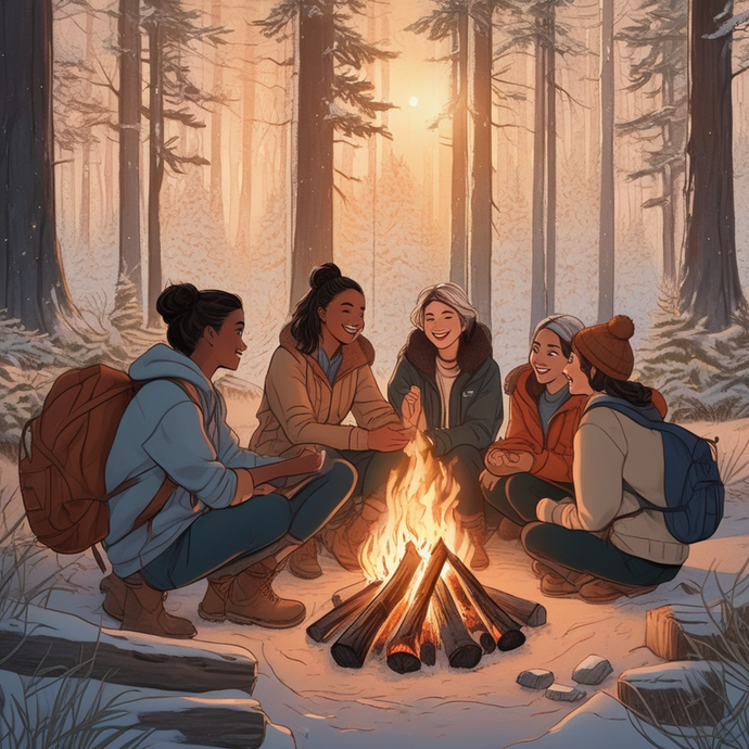 Warmth and Laughter by the Campfire