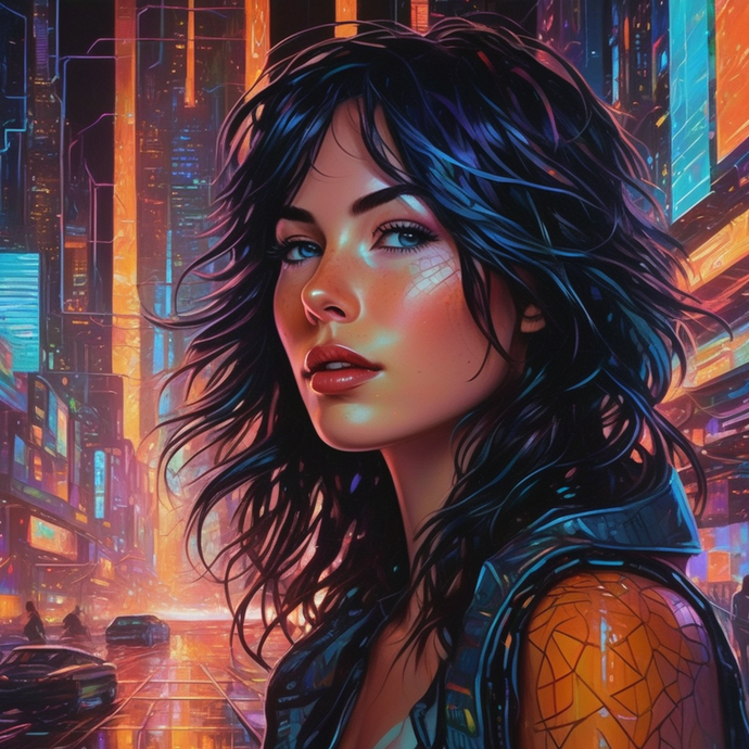 Lost in the Neon Labyrinth: A Cyberpunk Mystery