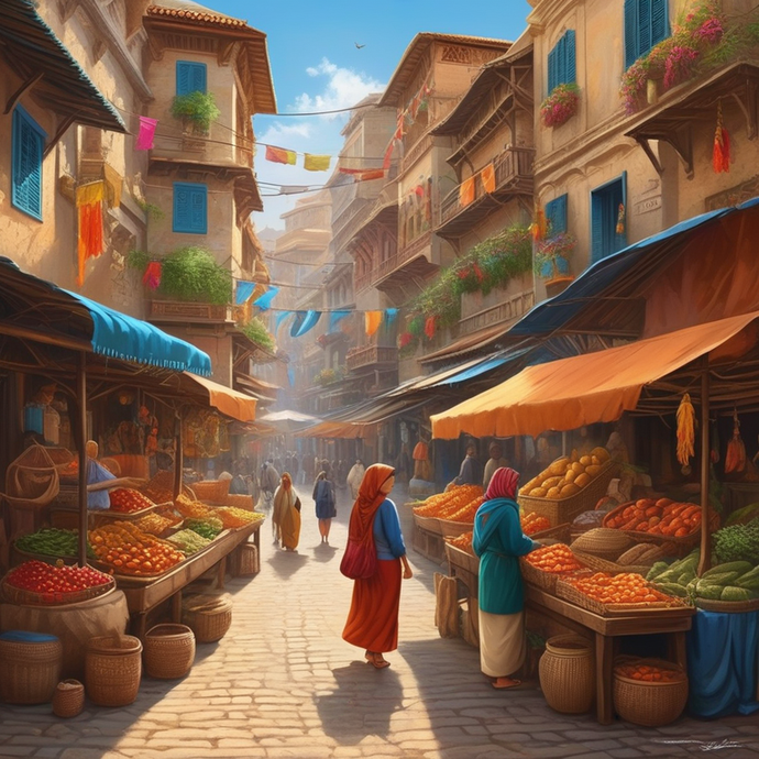 Step into a Vibrant Medieval Marketplace