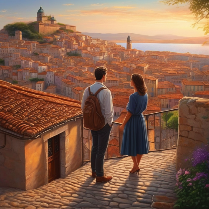 Sunset Romance in Italy