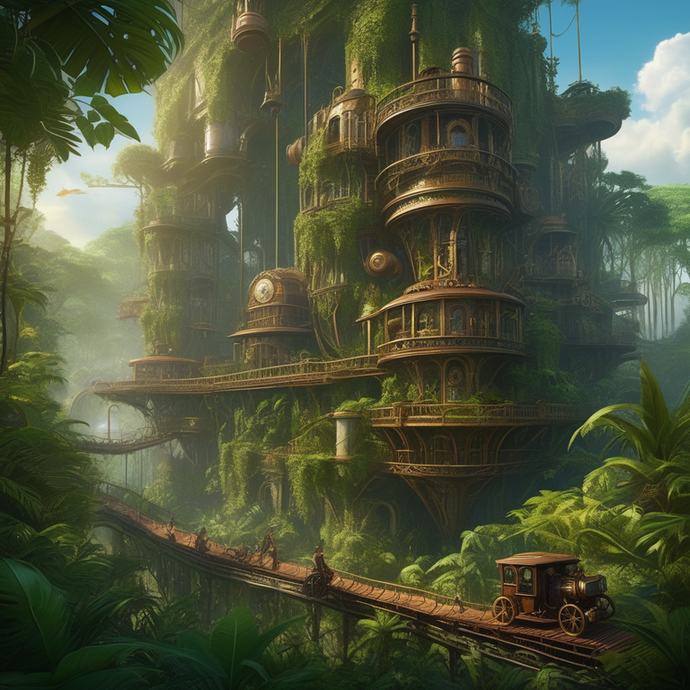 Steampunk Sanctuary: Where Nature and Technology Collide