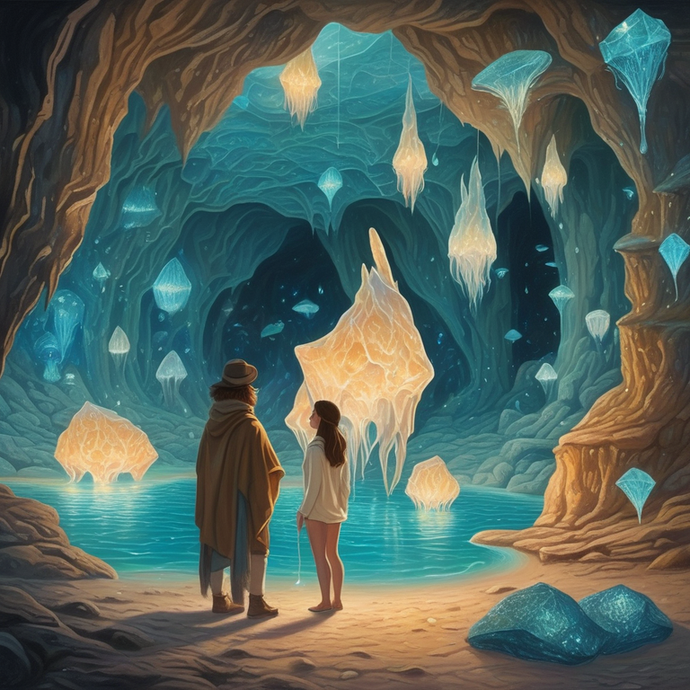 Lost in a Dreamy Cavern of Glowing Diamonds