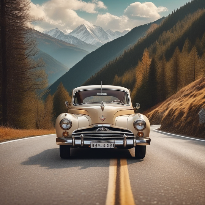 Classic Car Adventure: A Scenic Mountain Drive