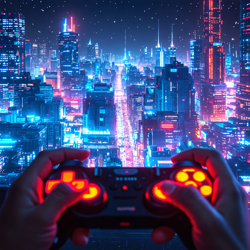 Lost in the Neon Dreams: A Cyberpunk Cityscape