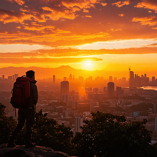 Silhouetted Serenity: A Moment of Hope at Sunset