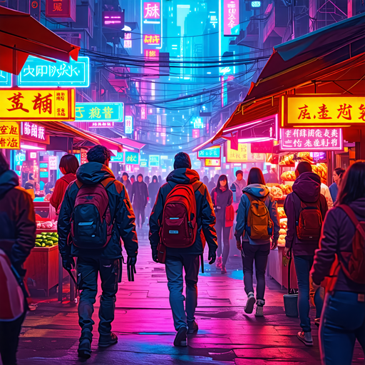 Neon Dreams: A Night Market in the City of Lights