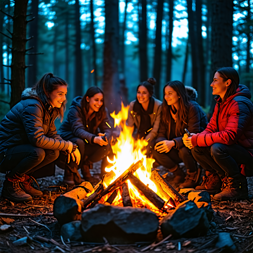 Campfire Laughter: A Night of Friendship and Warmth