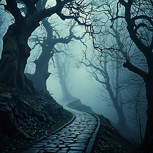 Lost in the Fog: A Mysterious Forest Path