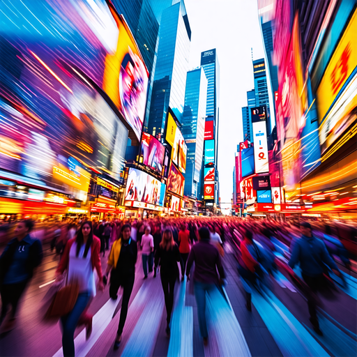 Times Square: A Symphony of Motion and Light