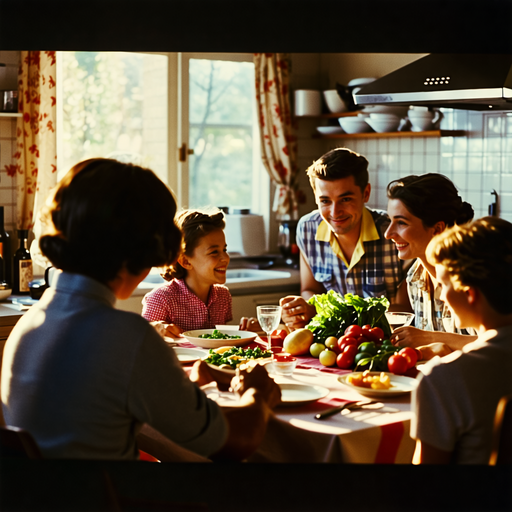 A 70s Family Dinner Filled with Laughter and Love