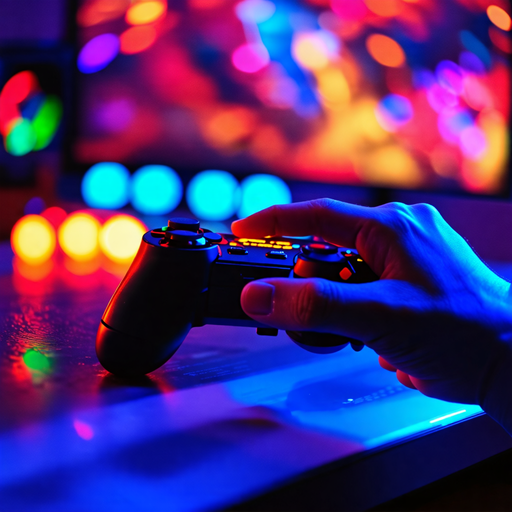 In the Zone: A Gamer’s Focus Under the Neon Glow