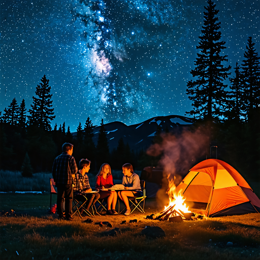 Campfire Magic Under the Milky Way