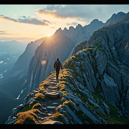 Chasing Sunrise on a Mountain Ridge