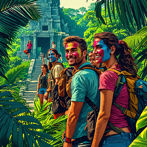 Jungle Adventure: A Vibrant Journey to the Temple