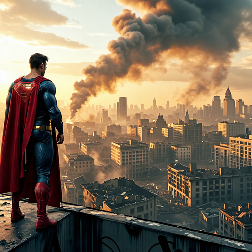 Hope Rises from the Ashes: Superman Stands Guard