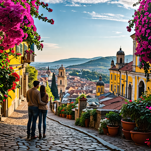 A Romantic Stroll Through a Picturesque European Town