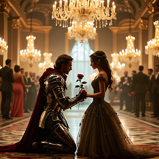 A Knight’s Grand Gesture: Love Blooms in a Fairytale Ballroom