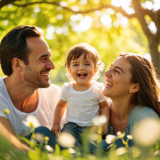 Sun-Kissed Smiles: A Family’s Moment of Joy