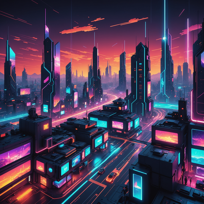 Neon Dreams: A Futuristic City Awakens