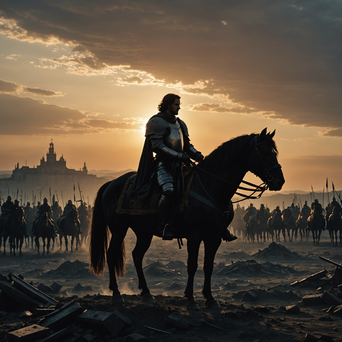 Silhouetted Against Glory: A Knight’s Epic Return