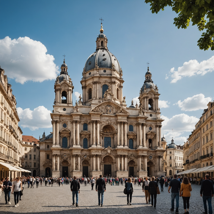 A Majestic Church Dominates the Square