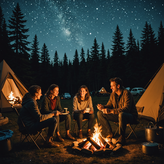 Campfire Nights Under a Starry Sky