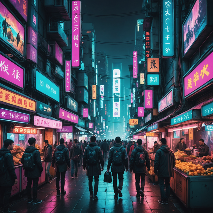 Neon Dreams: A Cyberpunk City Awakens