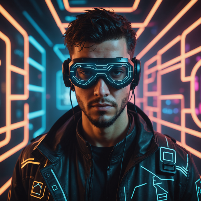 Neon Dreams: A Cyberpunk Portrait