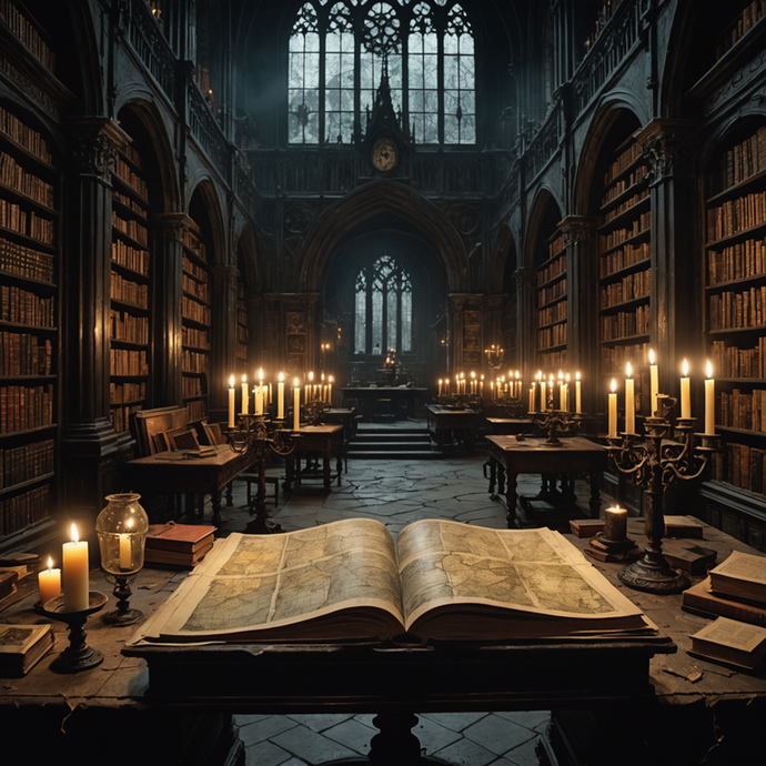 A Gothic Library Beckons with Mystery