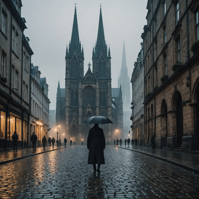 Melancholy Stroll Through a Gothic City