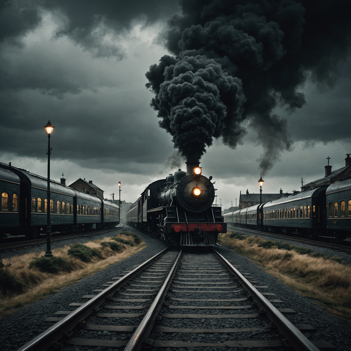 Lost in Smoke and Shadow: A Melancholic Train Journey