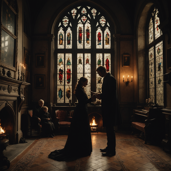 Silhouettes of Romance in a Historic Setting