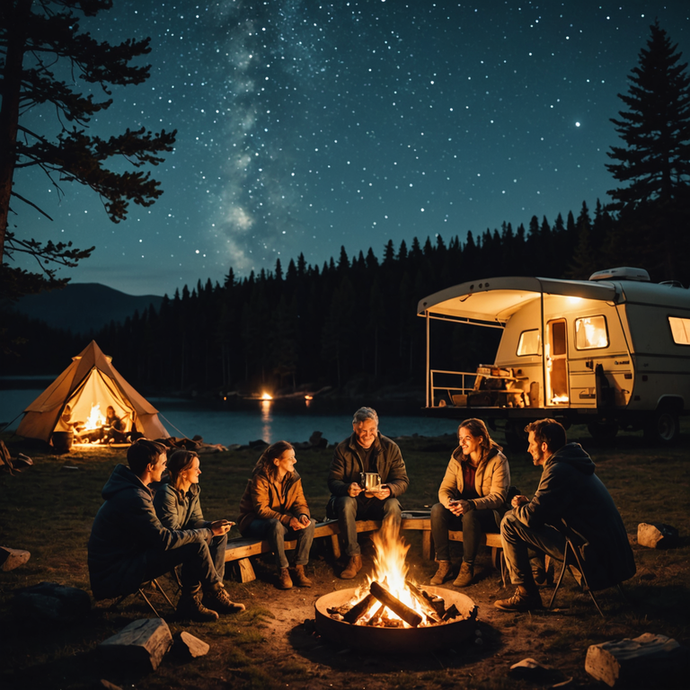 Campfire Tales Under a Starry Sky